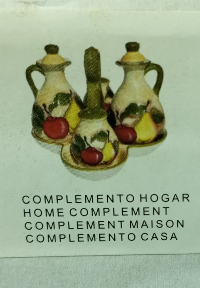 Salero y azucarero+set aceite,vinagre...