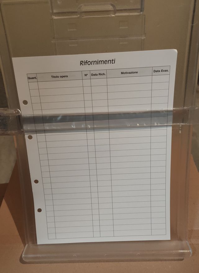 Leggio regolabile con righello per il segno