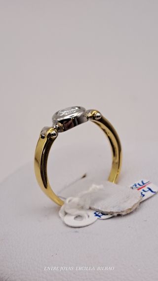 Solitario diamante oro 18k 