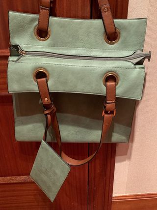 Bolso de hombro color verde