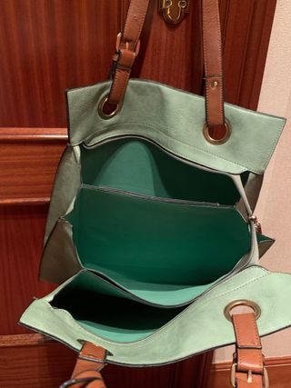 Bolso de hombro color verde