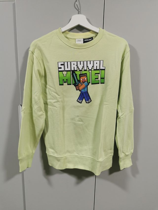 Sudadera Zara Minecraft 13-14 años