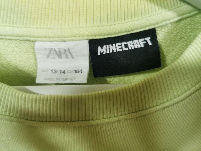Sudadera Zara Minecraft 13-14 años