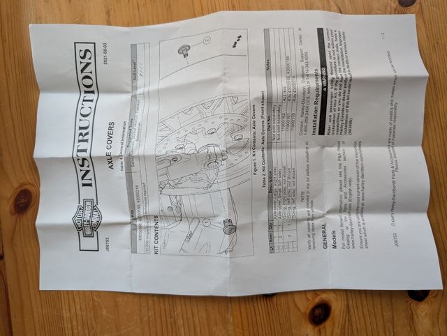 Copri dadi asse anteriore HD RH1250S