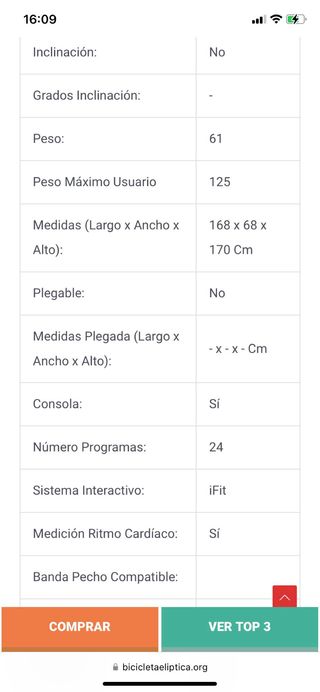 Bicicleta eliptica nordicTrack