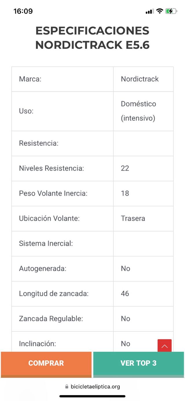 Bicicleta eliptica nordicTrack