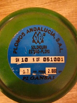 Hilo de estaño-plomo