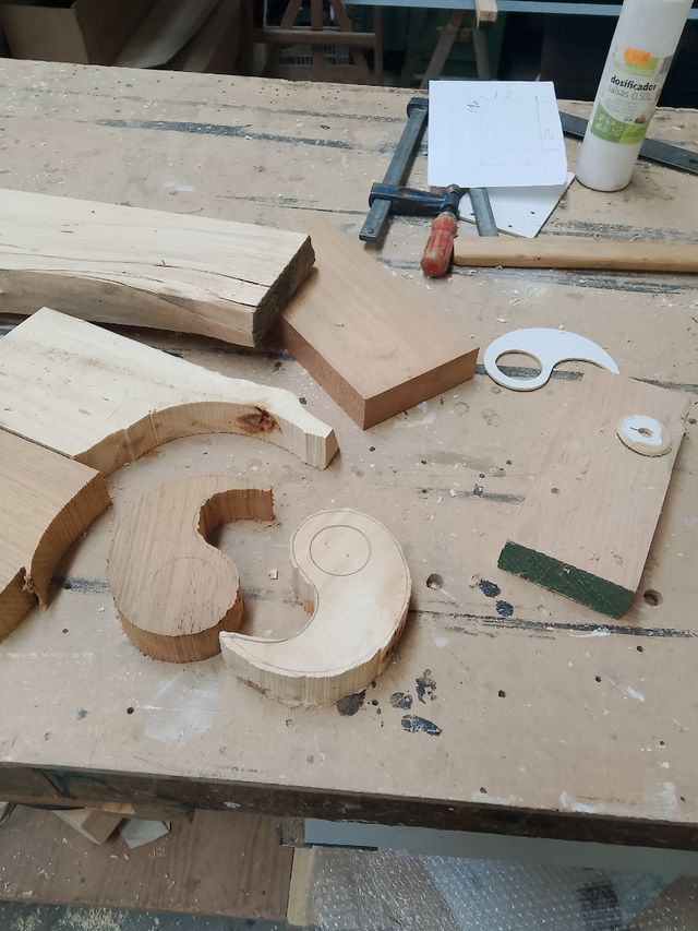 Portacandele fatto a mano Yin yan+ Palo Santo