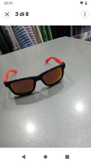 Jr01 occhiali da sole bambini quequa blu aranc