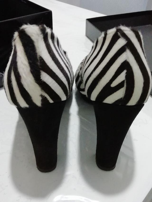 zapatos pons quintana de piel de zebra