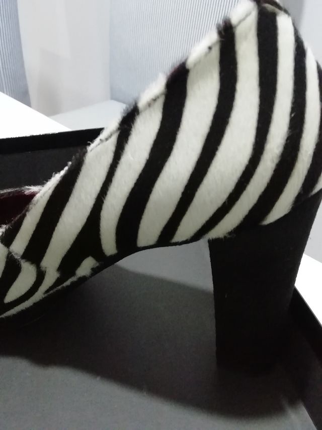 zapatos pons quintana de piel de zebra