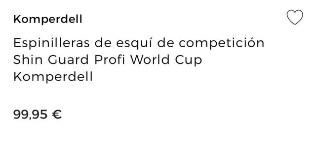 Espinilleras esqui slalom komperdell 