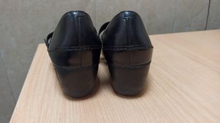 zapato clarks piel negro mujer 38