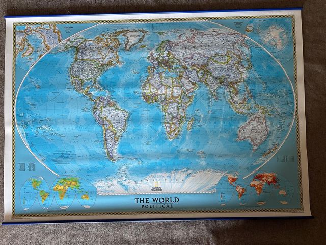 Poster Mapa del mundo de National Geographic