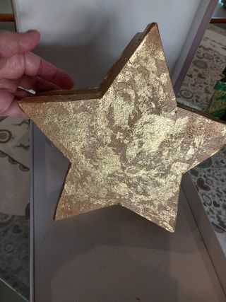 Scatola stella dorata di natale 
