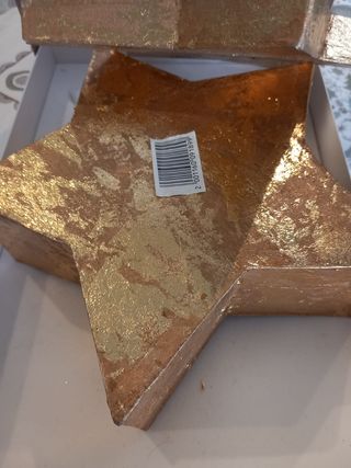 Scatola stella dorata di natale 