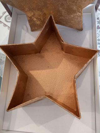 Scatola stella dorata di natale 