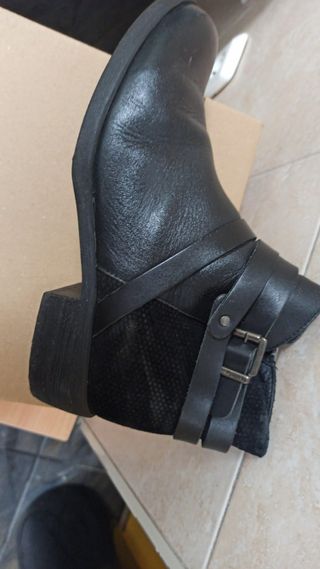botin cuero mujer 38