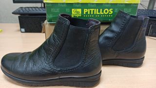 botin mujer negro piel 38