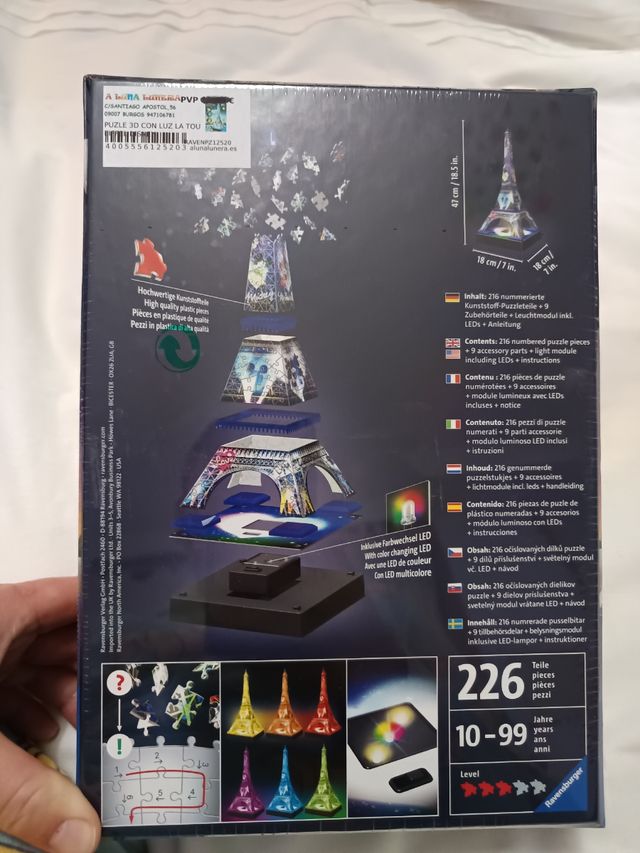 Torre Eiffel 3D sin abrir