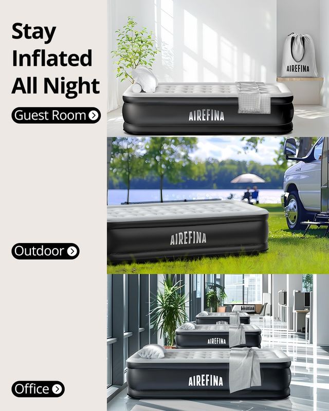 Colchón hinchable individual con bomba 🛏