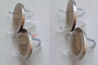 Moneta 2 Euro Olanda 1999 con errore di conio