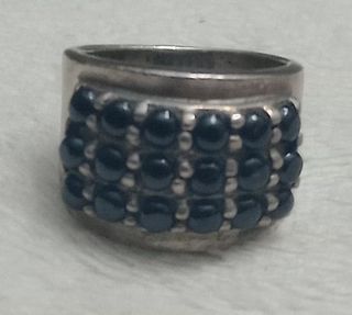 Anillo de plata y Onix