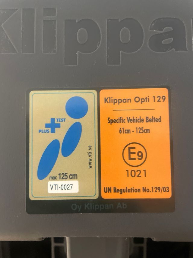 URGE Silla coche de bebe KLIPPAN contramarcha