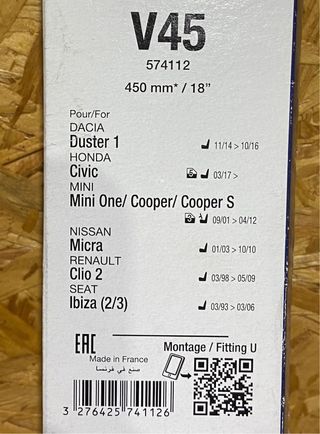 parabrisas dacia, nissan micra, seat ibiza...