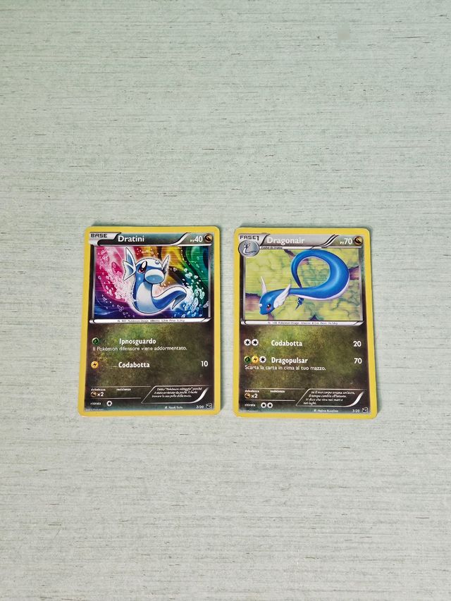Dratini 2/20 e Dragonair 3/20 Pokémon ITA