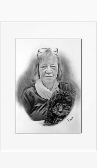 Retrato carboncillo señora