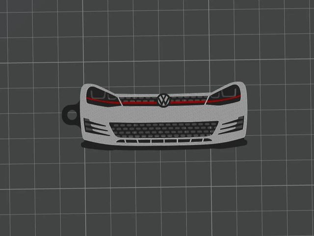 Llavero 3D personalizado Volkswagen Golf 7 GTI