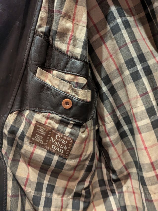 Giaccone vintage pelle vera gas