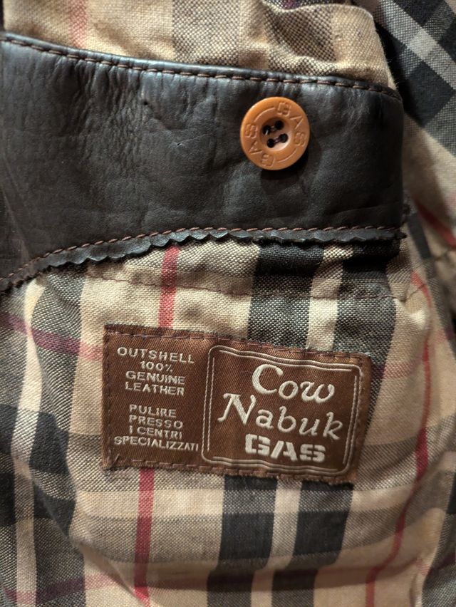 Giaccone vintage pelle vera gas