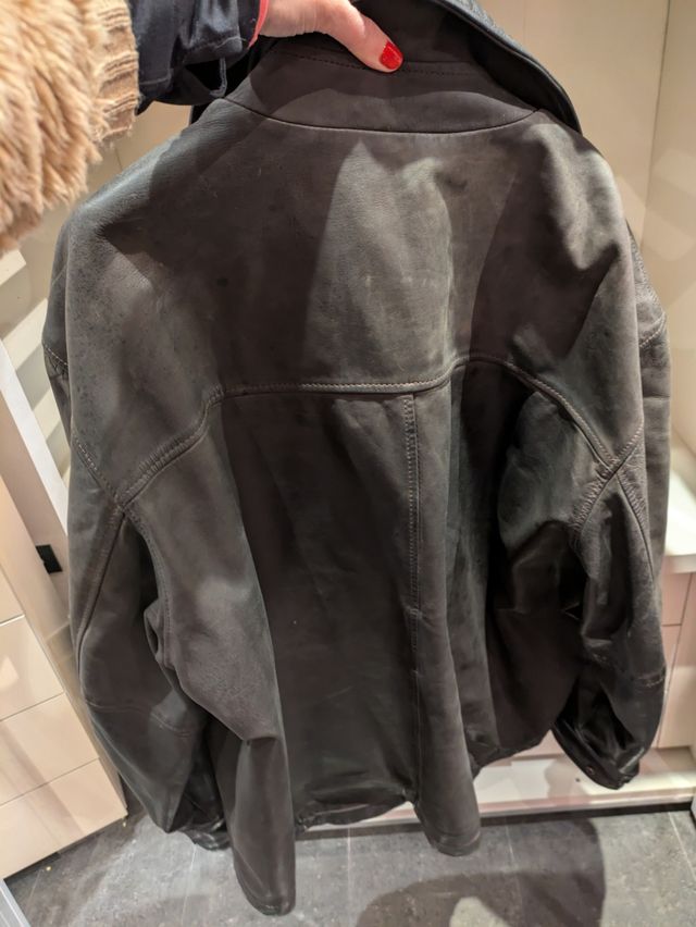 Giaccone vintage pelle vera gas