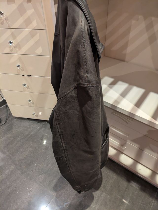 Giaccone vintage pelle vera gas