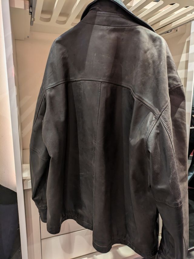 Giaccone vintage pelle vera gas