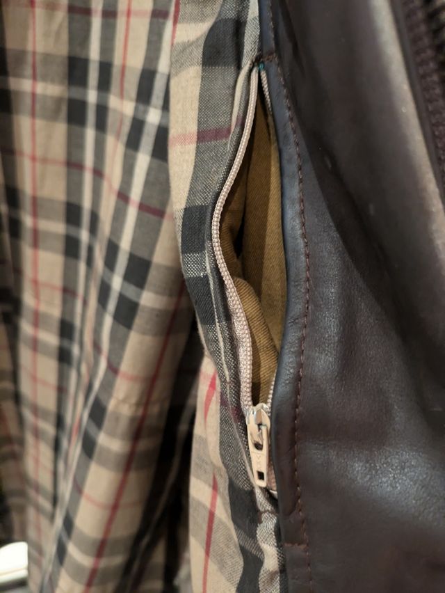 Giaccone vintage pelle vera gas