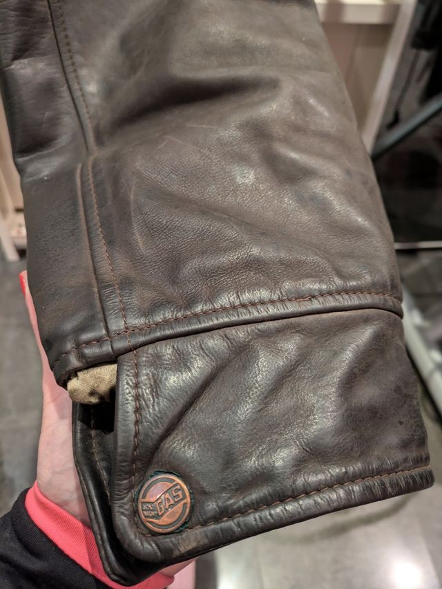 Giaccone vintage pelle vera gas