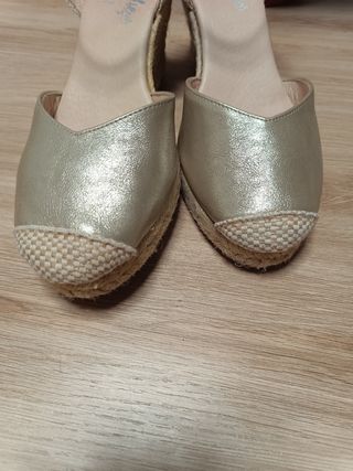Zapatos esparteñas de piel 