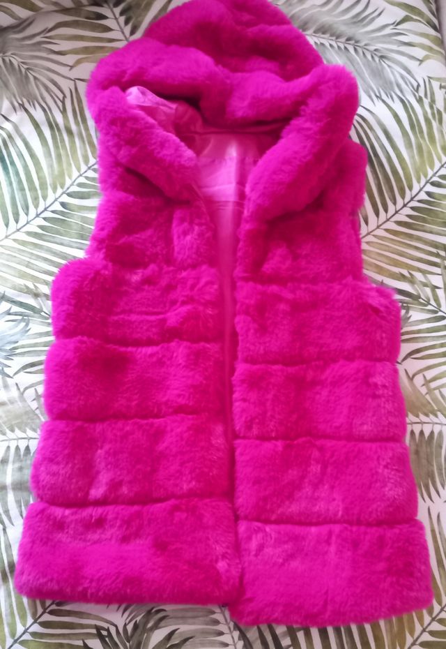 Chaleco pelo rosa