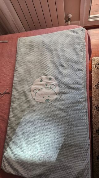 Colcha+protector cuna Bear Mint