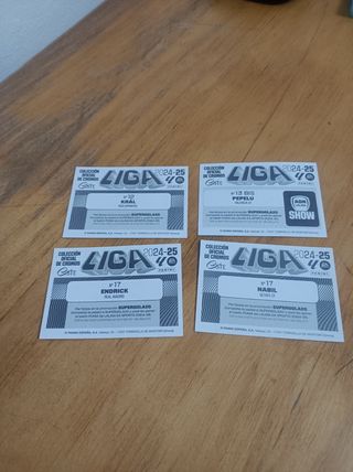 Lote de 4 cromos liga este 2024/25.