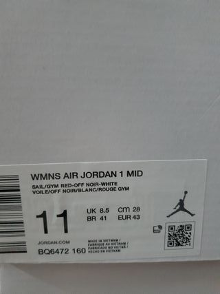 Nike Air Jordan 1 Mid Gym Red - Varias Tallas!!