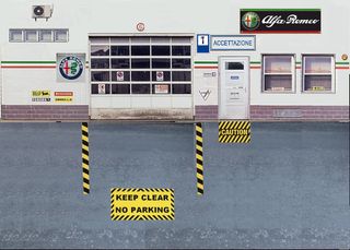 DIORAMA Garage Alfa Romeo scala 1/64 NO CAR