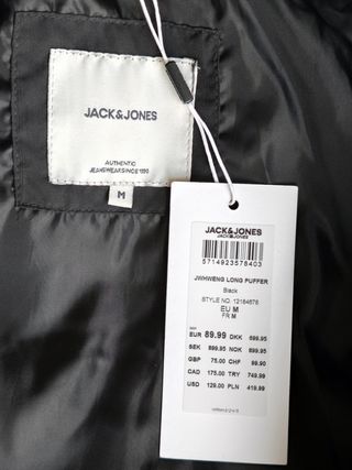 CHAQUETA LARGA JACK & JONES HOMBRE TALLA M NUEVA