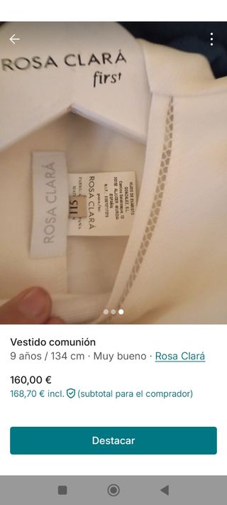 Vestido comunión