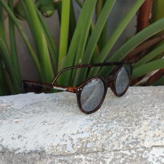 Gafas de sol redondas leopardo con cristal plata