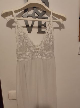 Camisón lencero blanco Etam 