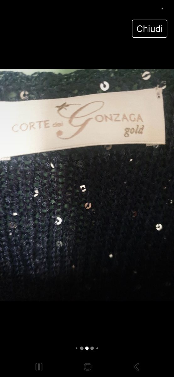 Maglioncino blu notte con paillettes